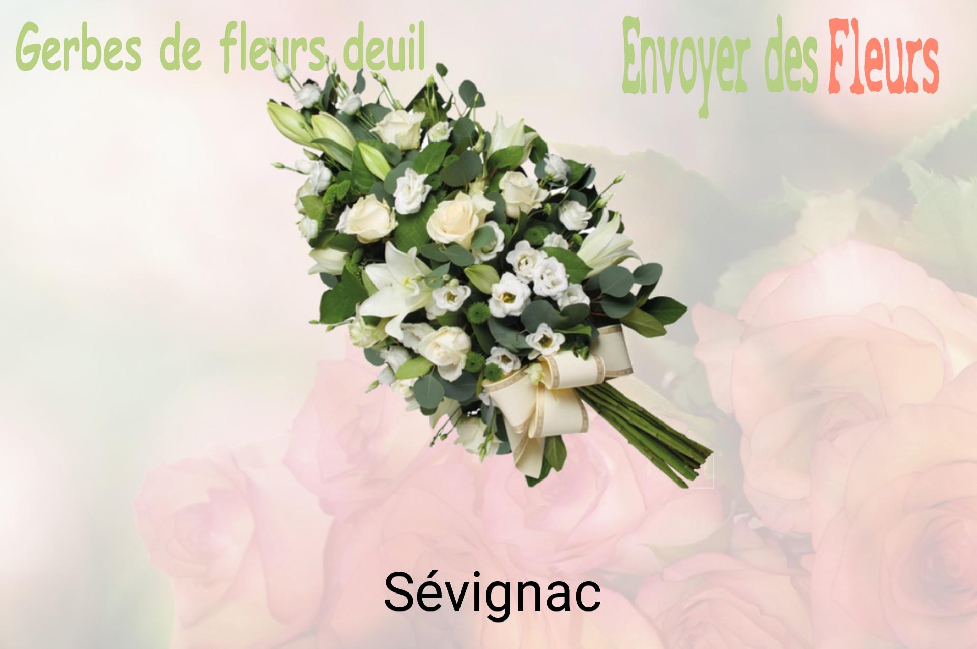 Gerbe de fleurs de deuil livrée à Sévignac